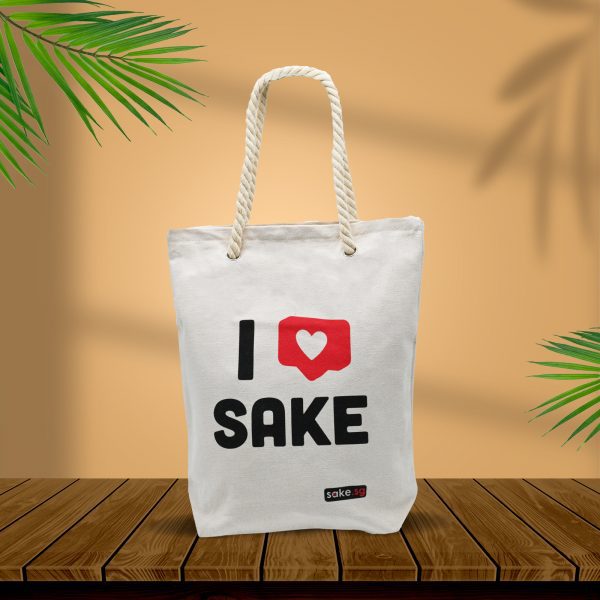 I Love Sake - Everyday Tote Bag with Rope Handle