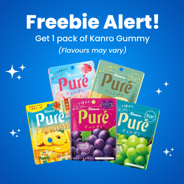 Free 1 pack of Kanro Gummy (Flavors may vary)
